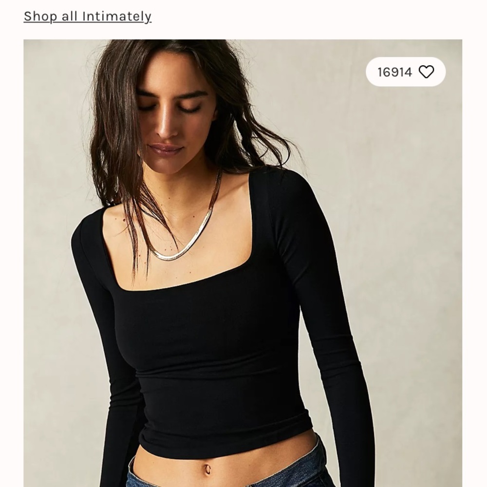 Free people clean lines long sleeve top